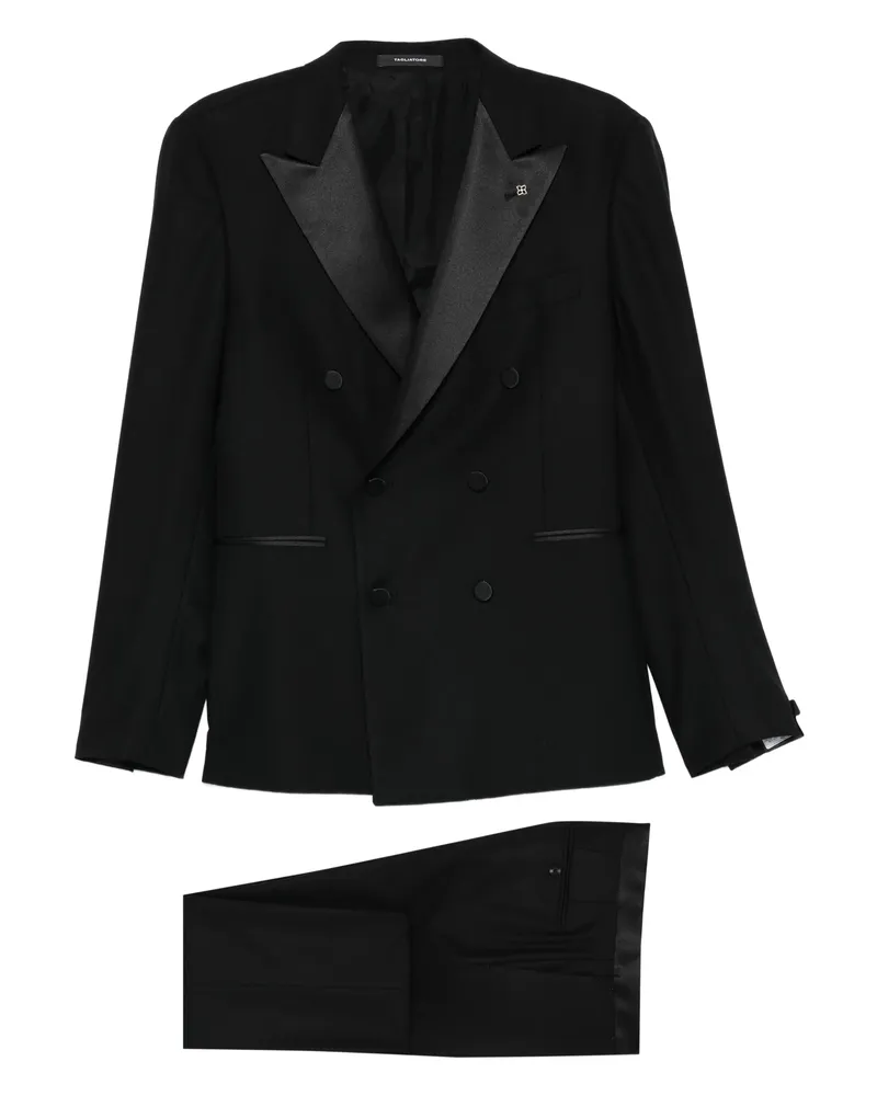 Tagliatore Double-breasted Peak-lapel Suit Black