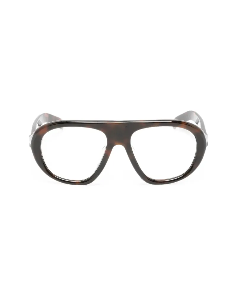 Prada Tortoiseshell-effect Pilot-frame Sunglasses Brown