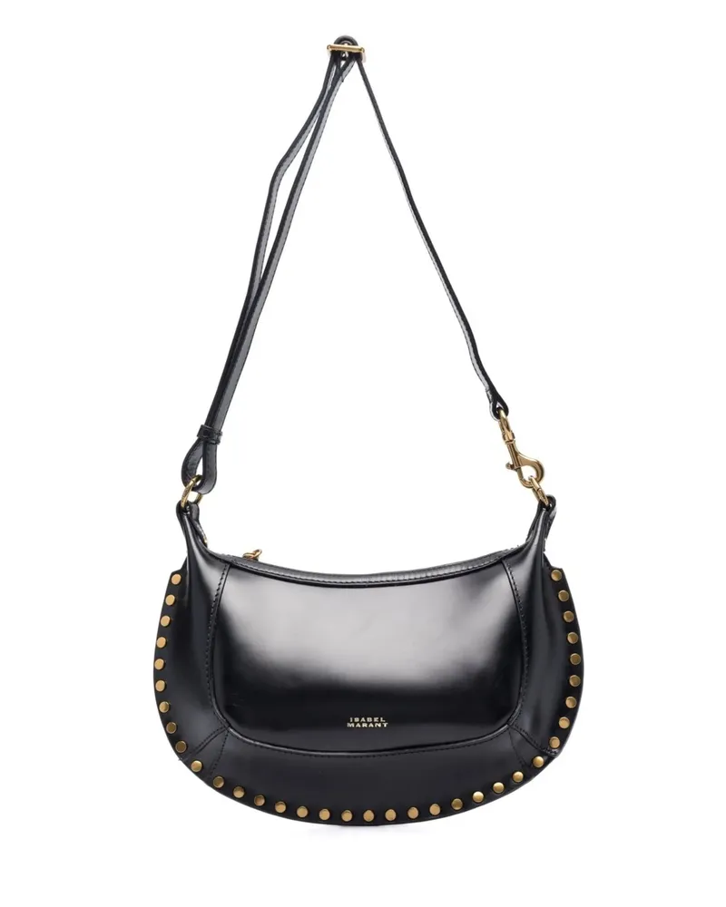 Isabel Marant Oskan Moon Stud-embellished Shoulder Bag Black
