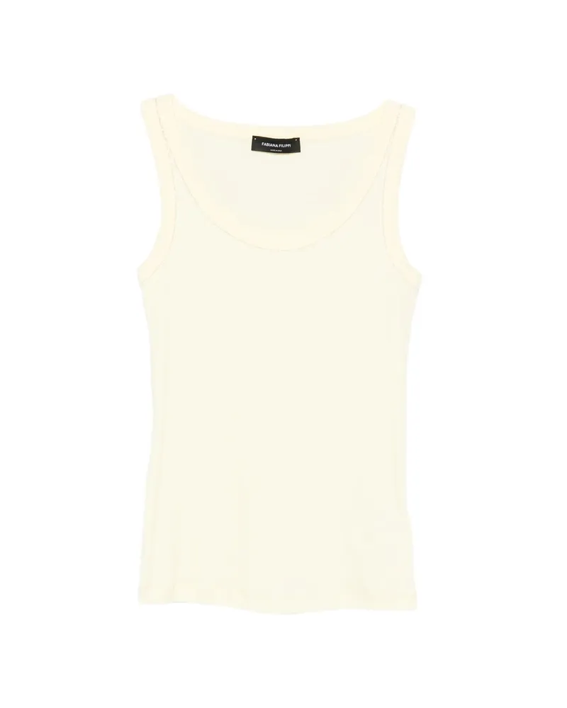 Fabiana Filippi Scoop-neck Tank Top Yellow