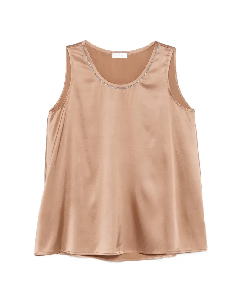 PANICALE Cashmere Embellished Top Neutrals
