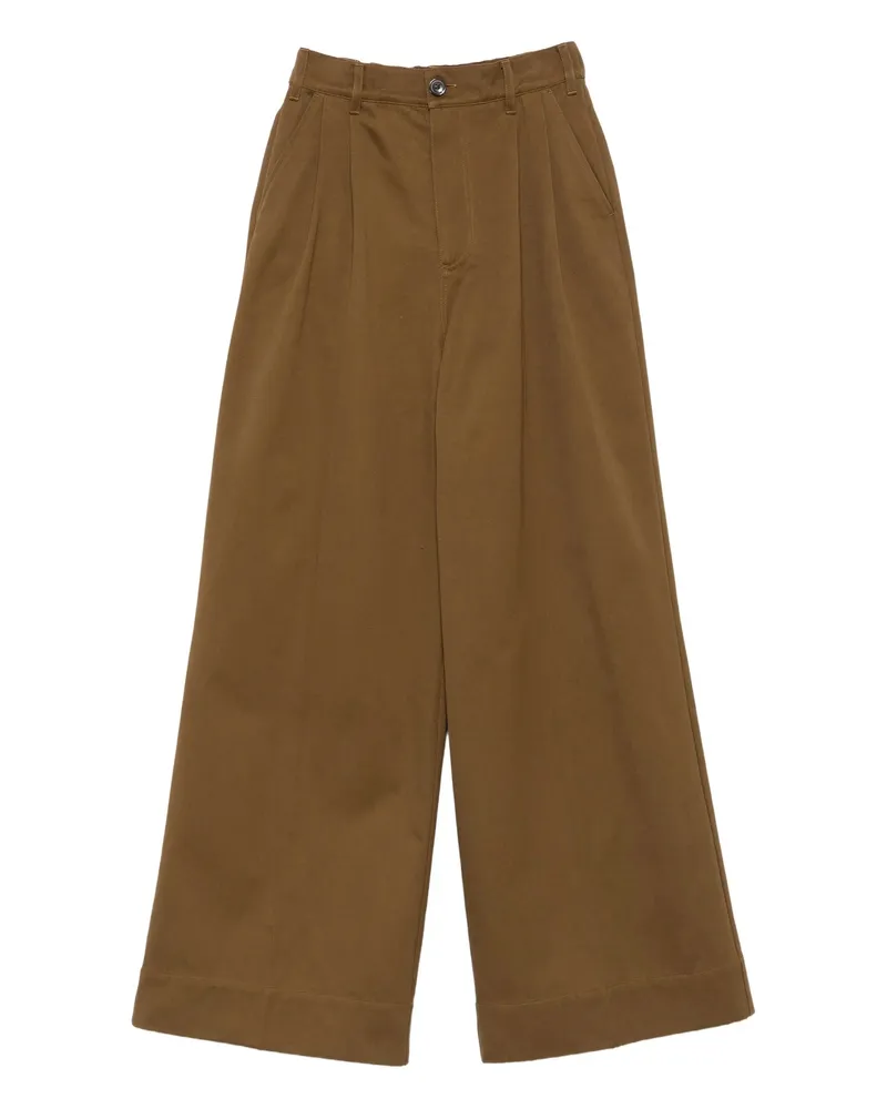 Soeur Pleated Trousers Brown
