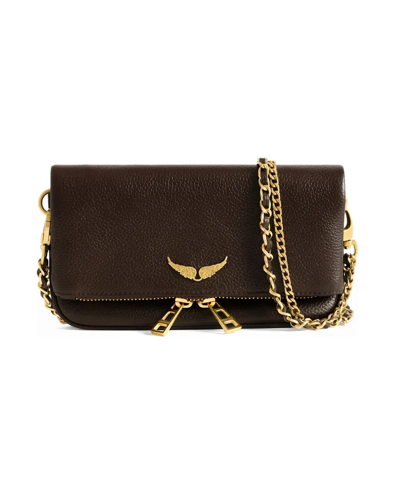 Zadig & Voltaire Mini Rock Nano Clutch Bag Brown