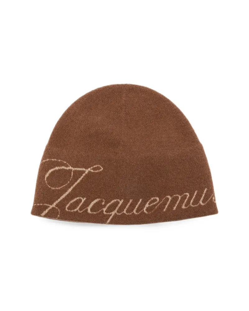 Jacquemus Le Atelier Logo-intarsia Beanie Hat Brown