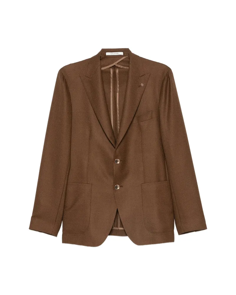 Tagliatore Pin-lapel Single-breasted Blazer Brown