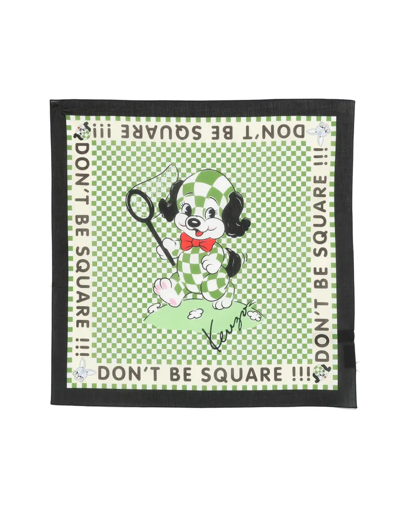Kenzo Check Scarf Green
