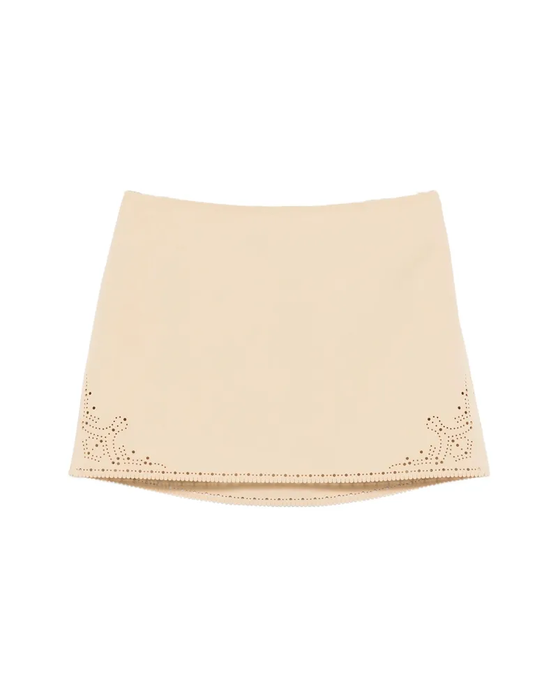 Ermanno Scervino A-line Mini Skirt Neutrals