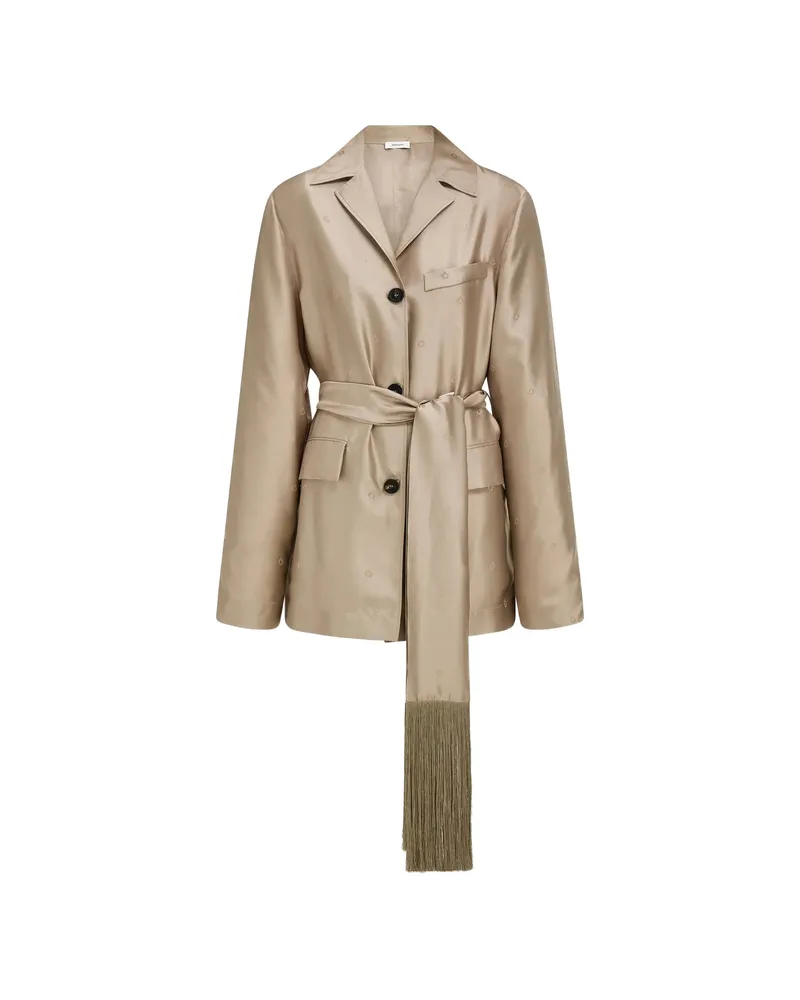 Ferragamo Jacquard Overshirt Neutrals