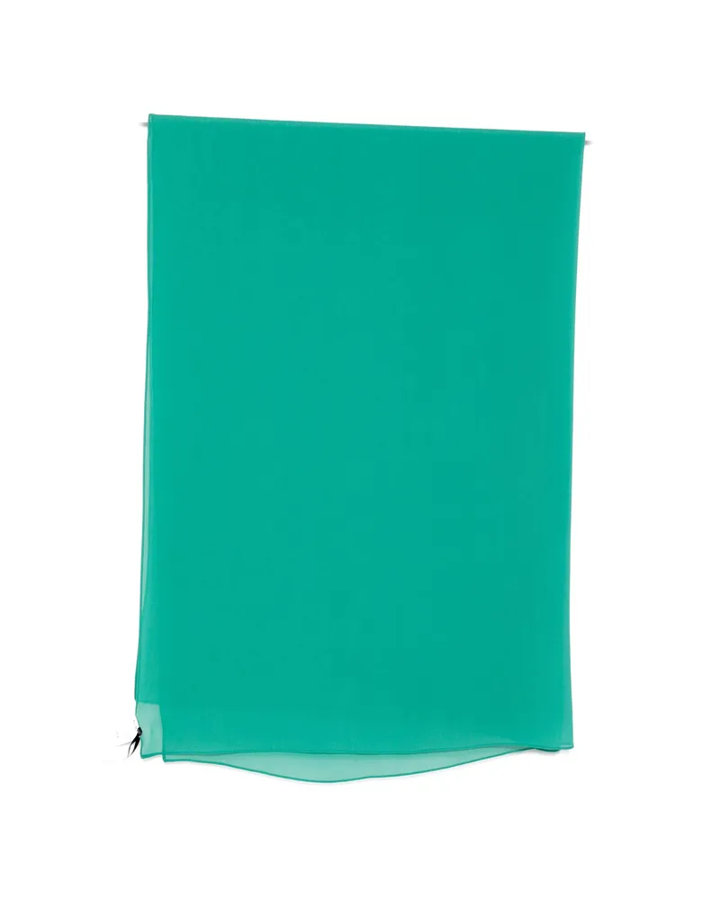 Max Mara Green Silk Scarf Green
