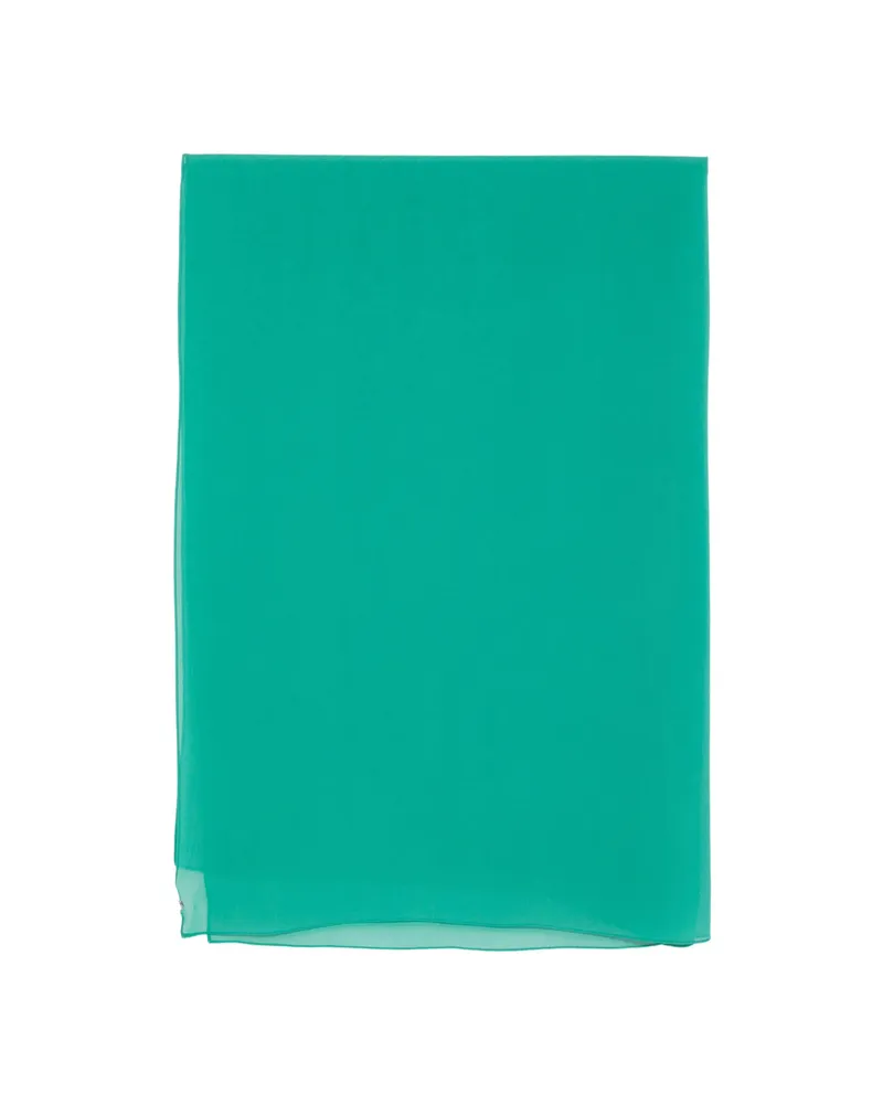 Max Mara Green Silk Scarf Green