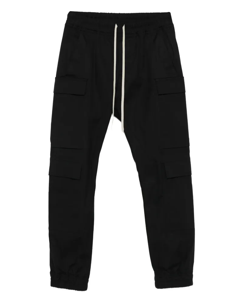 Rick Owens Mastodon Drawstring Cargo Pants Black