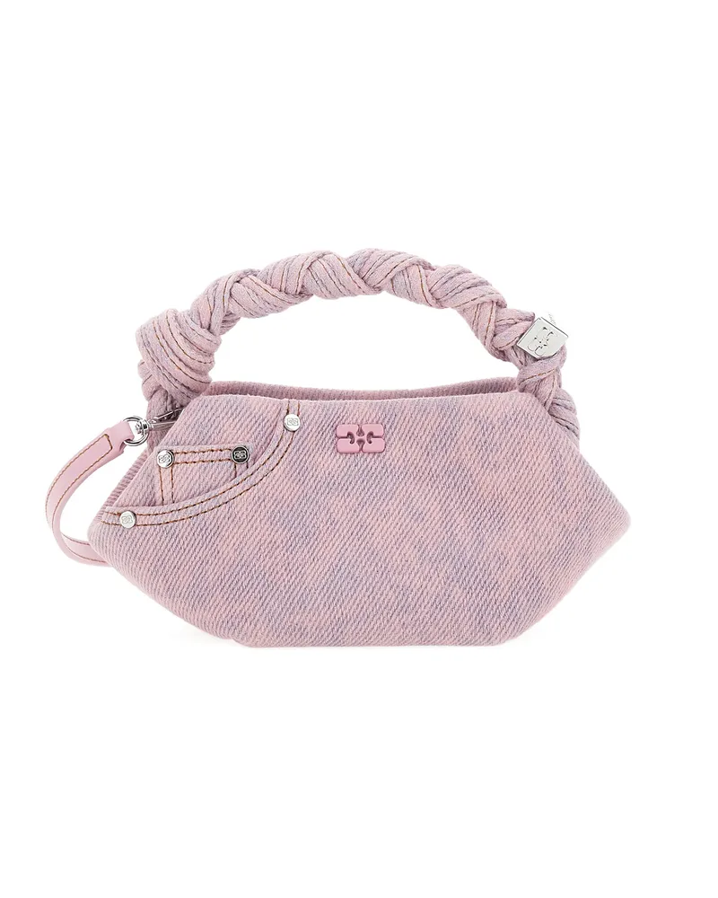 Ganni Small Bou Braided Tote Bag Pink