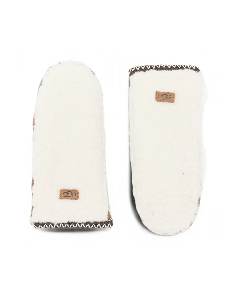 UGG UGGbraid Suede Mittens Neutrals