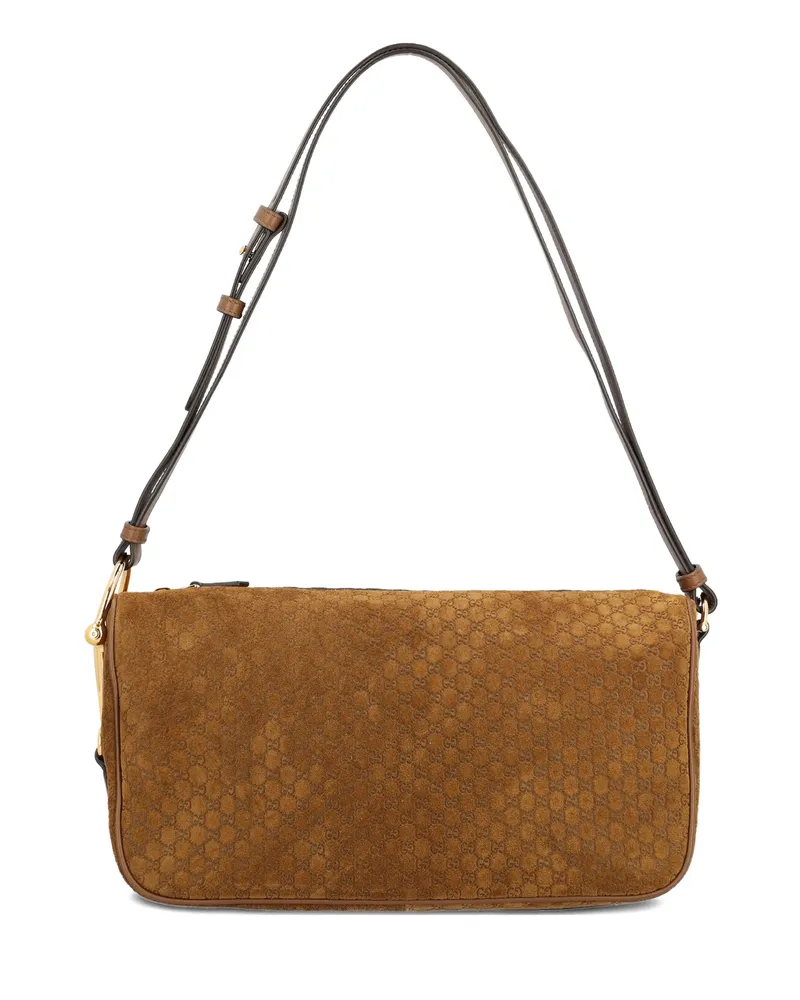 Gucci Medium Half Horsebit Shoulder Bag Brown