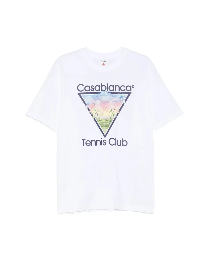 Casablanca Paris Tennis Club Icon Graphic-print T-shirt White