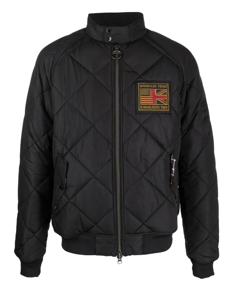 Barbour Logo-patch Quilted Jacket Black