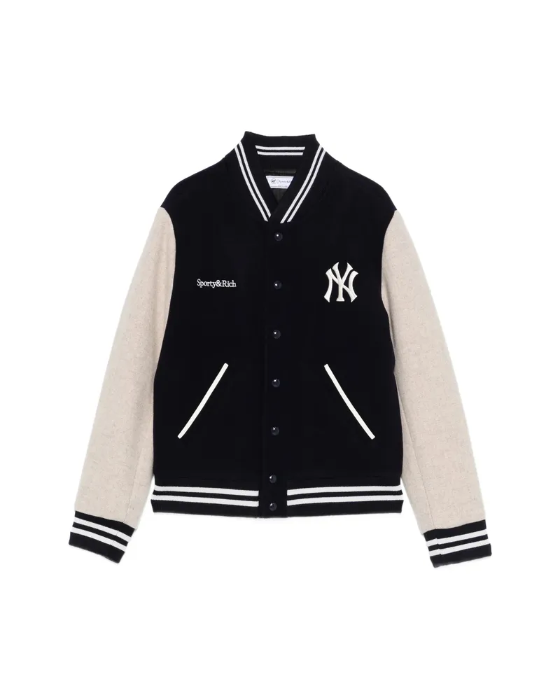 SPORTY & RICH Logo Striped Jacket Blue