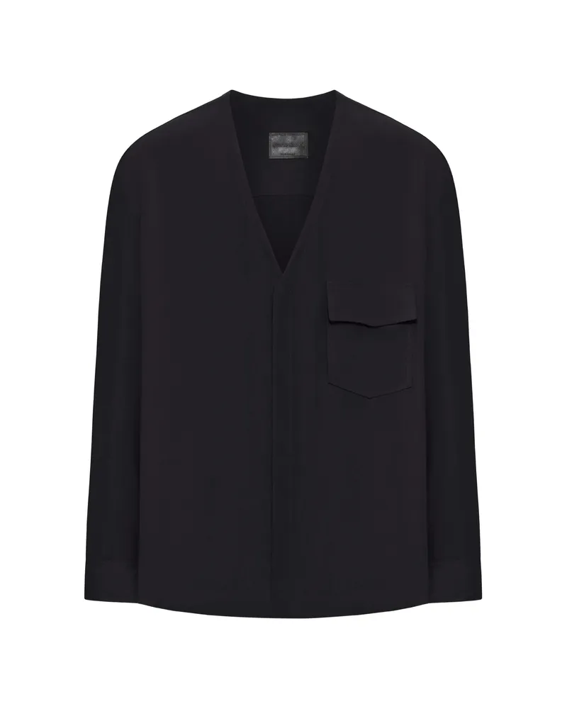 Giorgio Armani Pocket V-neck Jacket Black