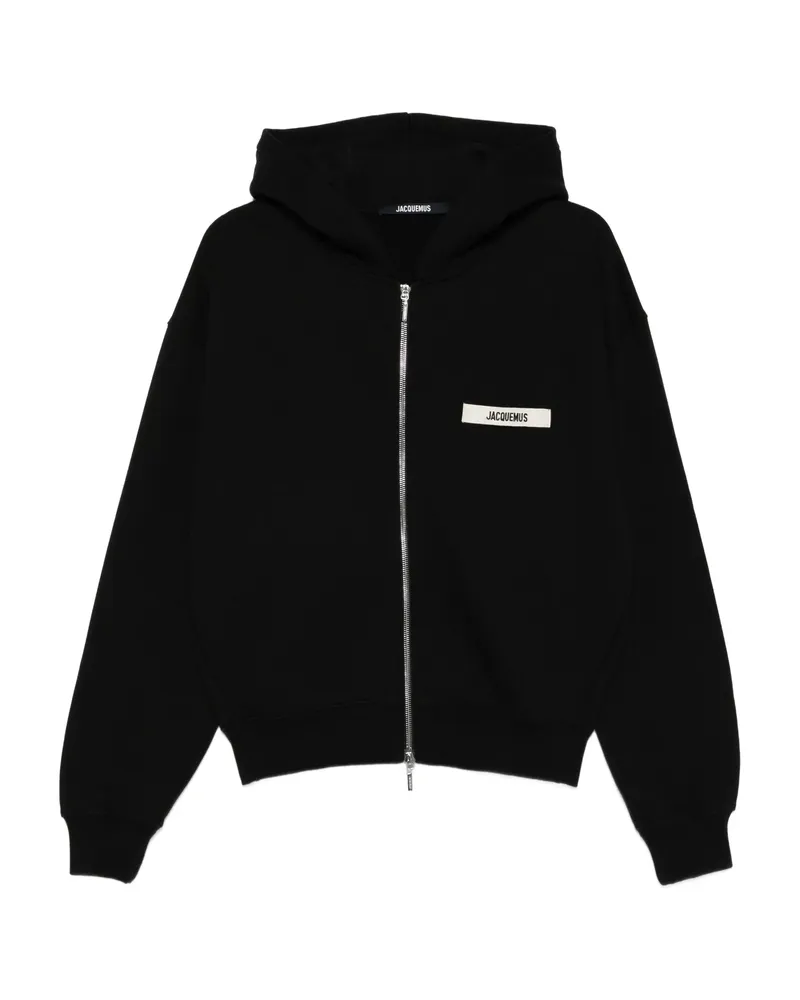 Jacquemus The Gros Grain Hooded Zip-up Sweatshirt Black