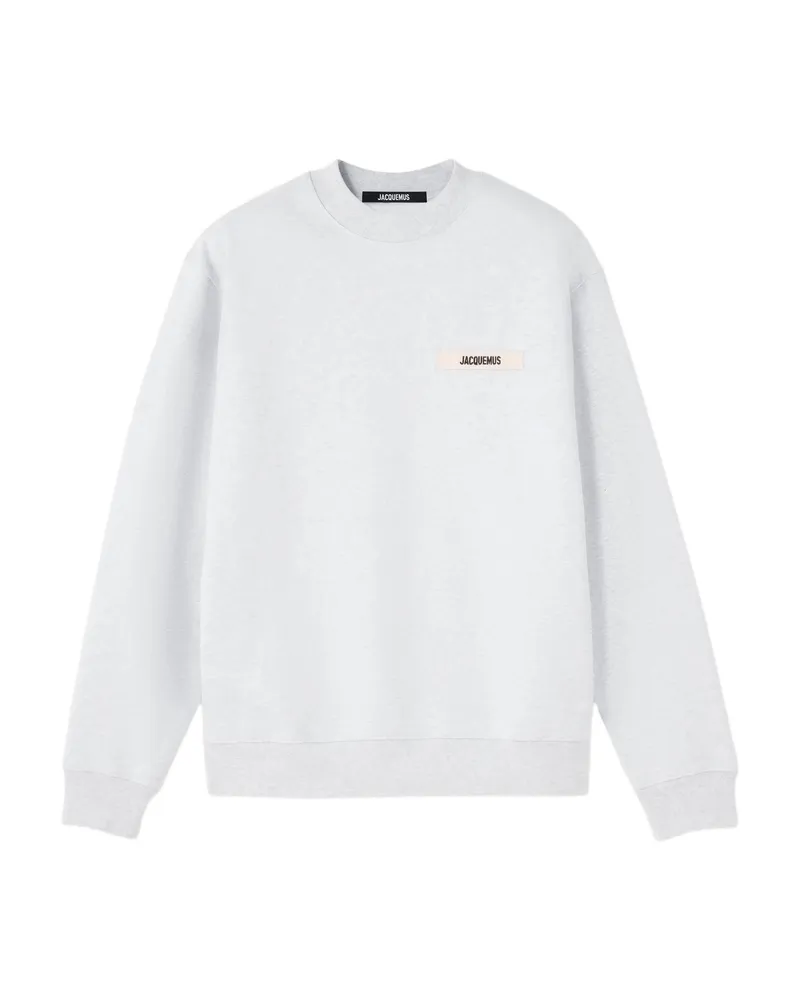 Jacquemus Crew-neck Logo-patch Sweatshirt Grey