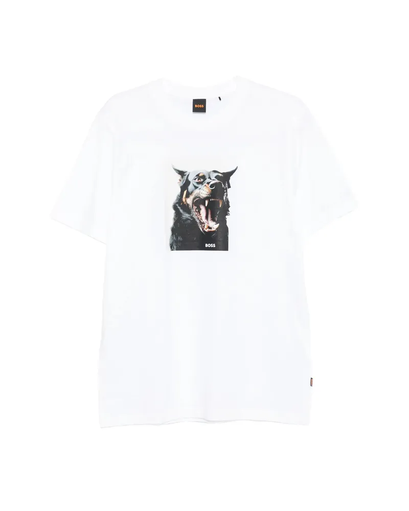 HUGO BOSS Graphic-print T-shirt White