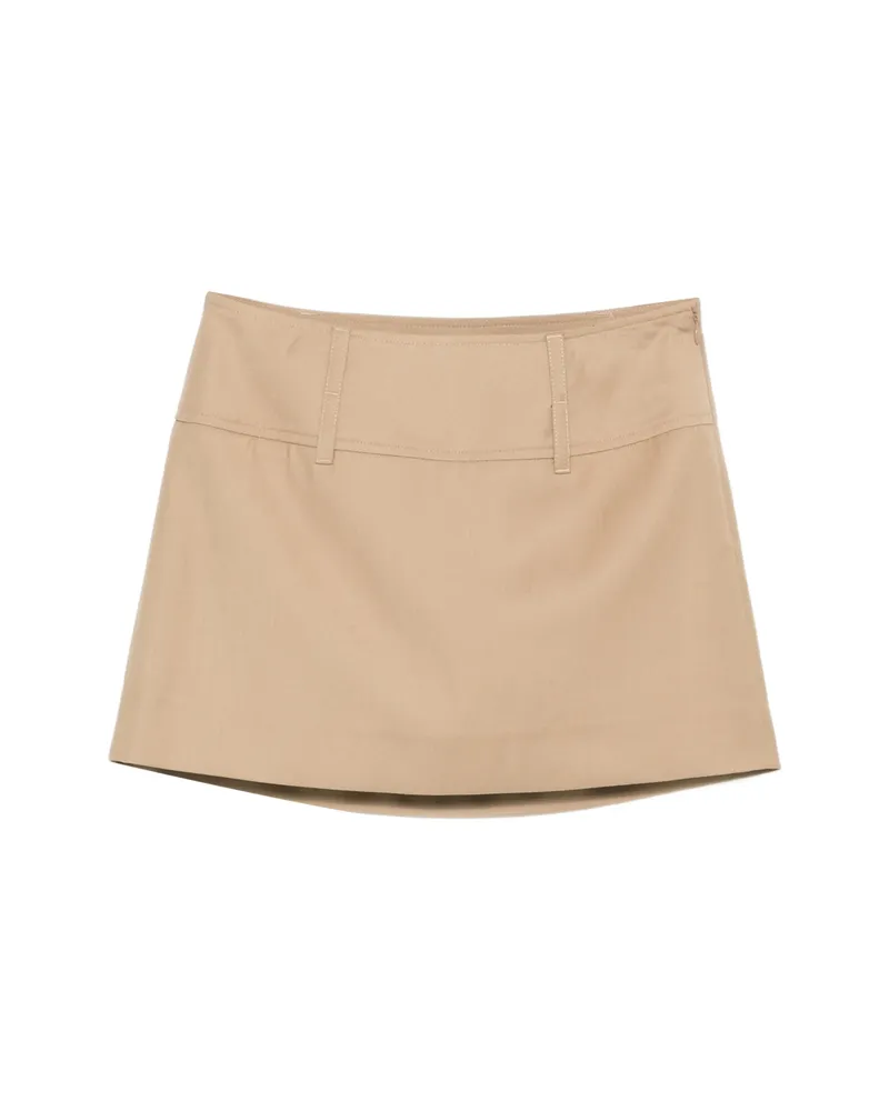 Dunst Belt Loops Fitted Skirt Neutrals