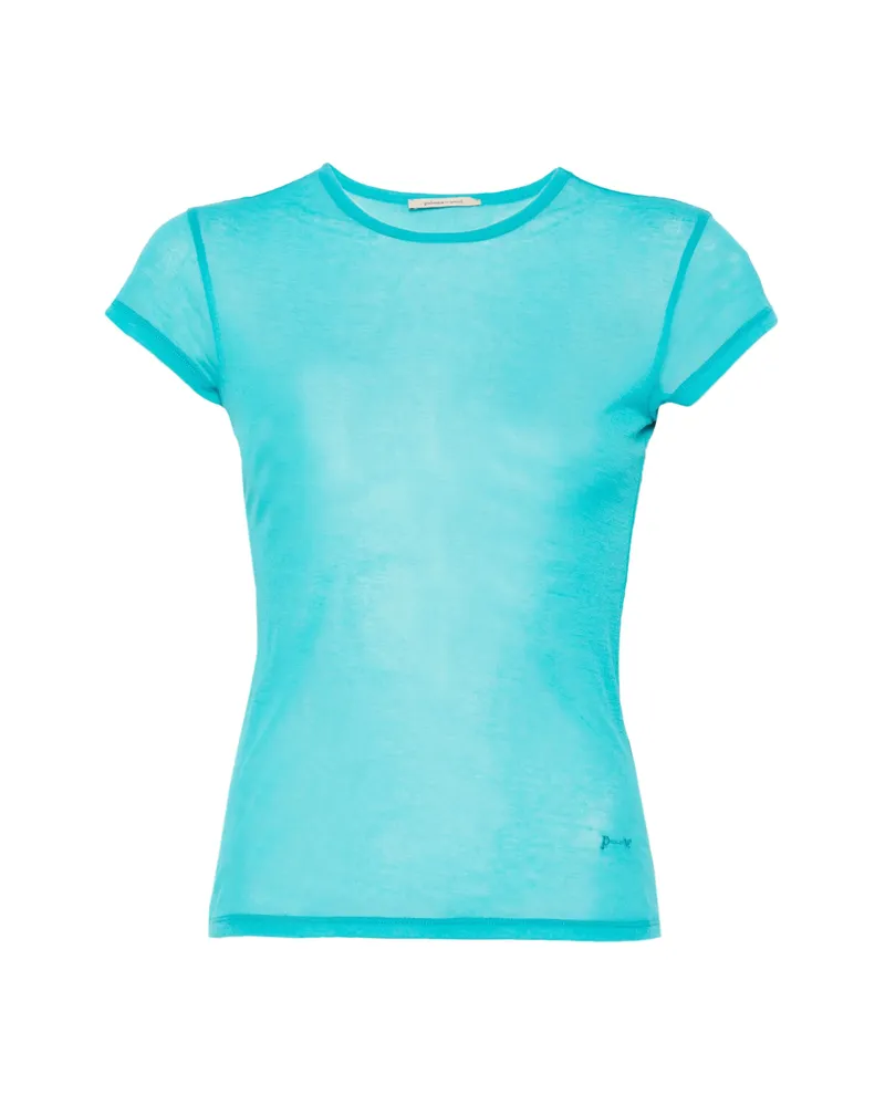 Paloma Wool Oma Semi-sheer Short-sleeve T-shirt Blue