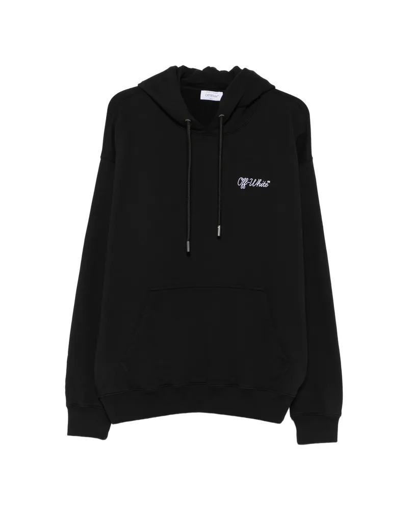 OFF-WHITE Off-white Logo-embroidered Hoodie Black