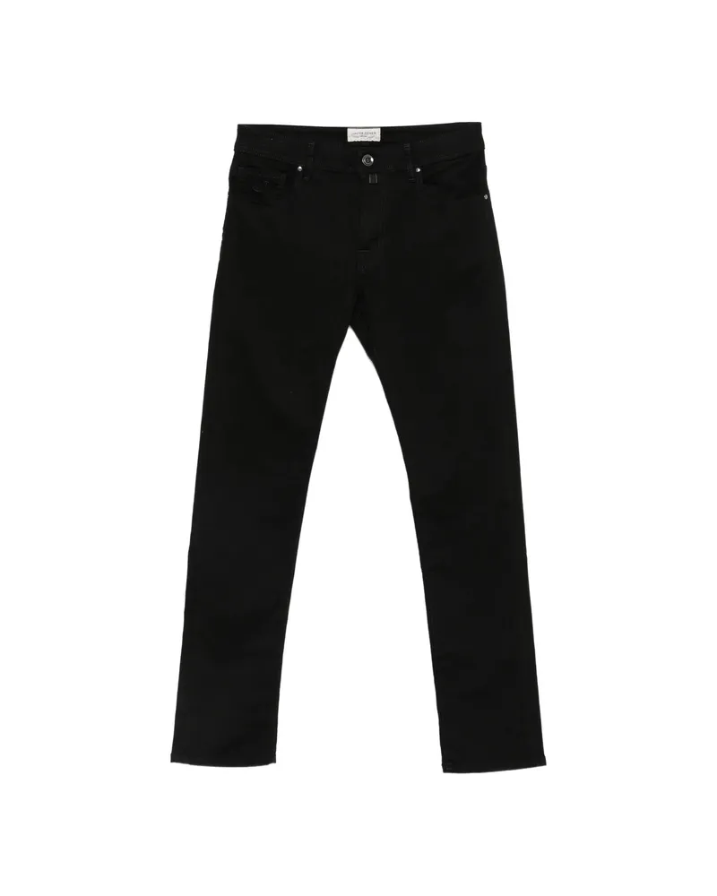 Jacob Cohën Logo-patch Slim-fit Jeans Black