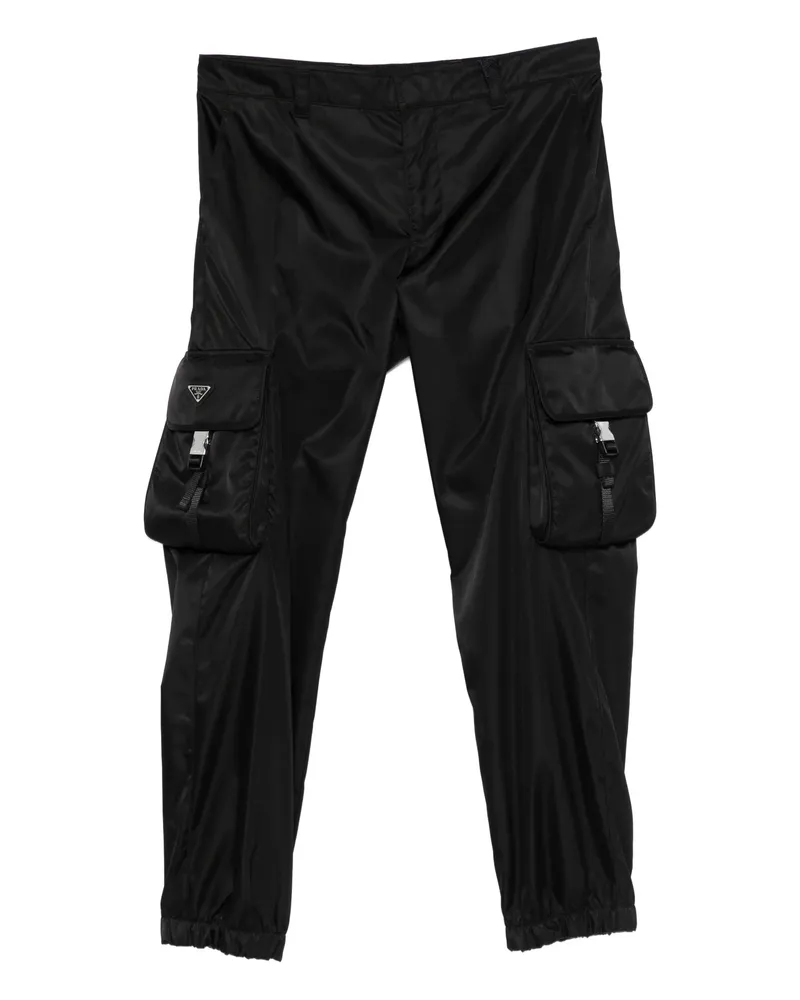 Prada Logo-plaque Trousers Black