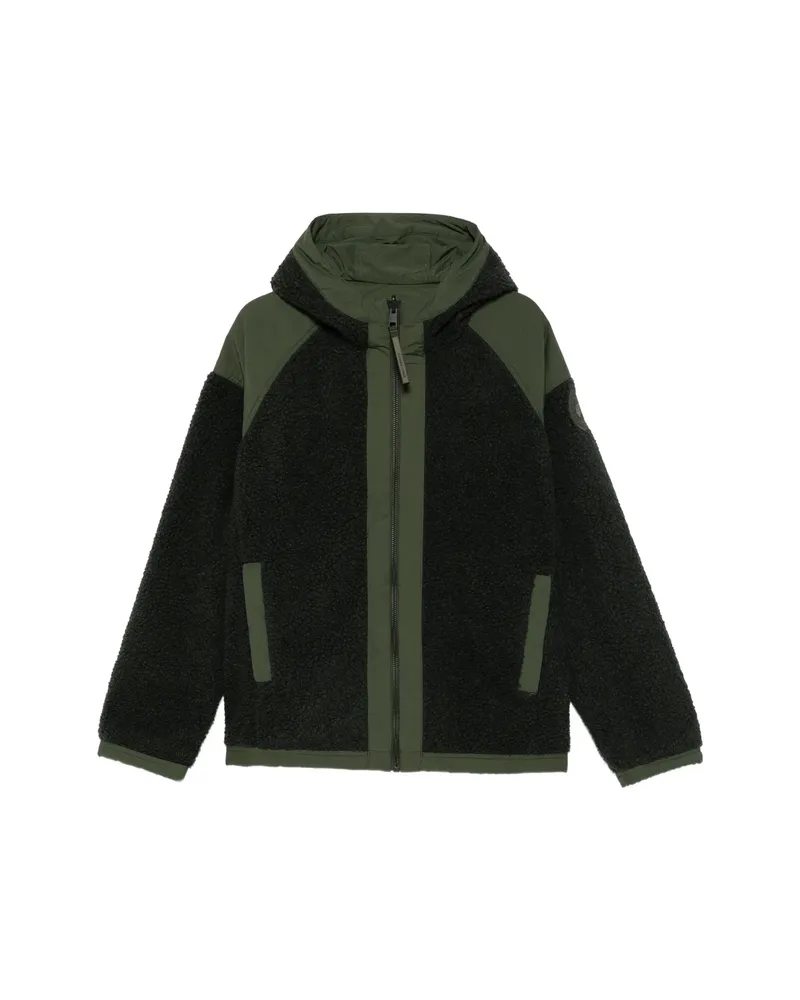 Canada Goose Fleece-texture Hooded Jacket Green