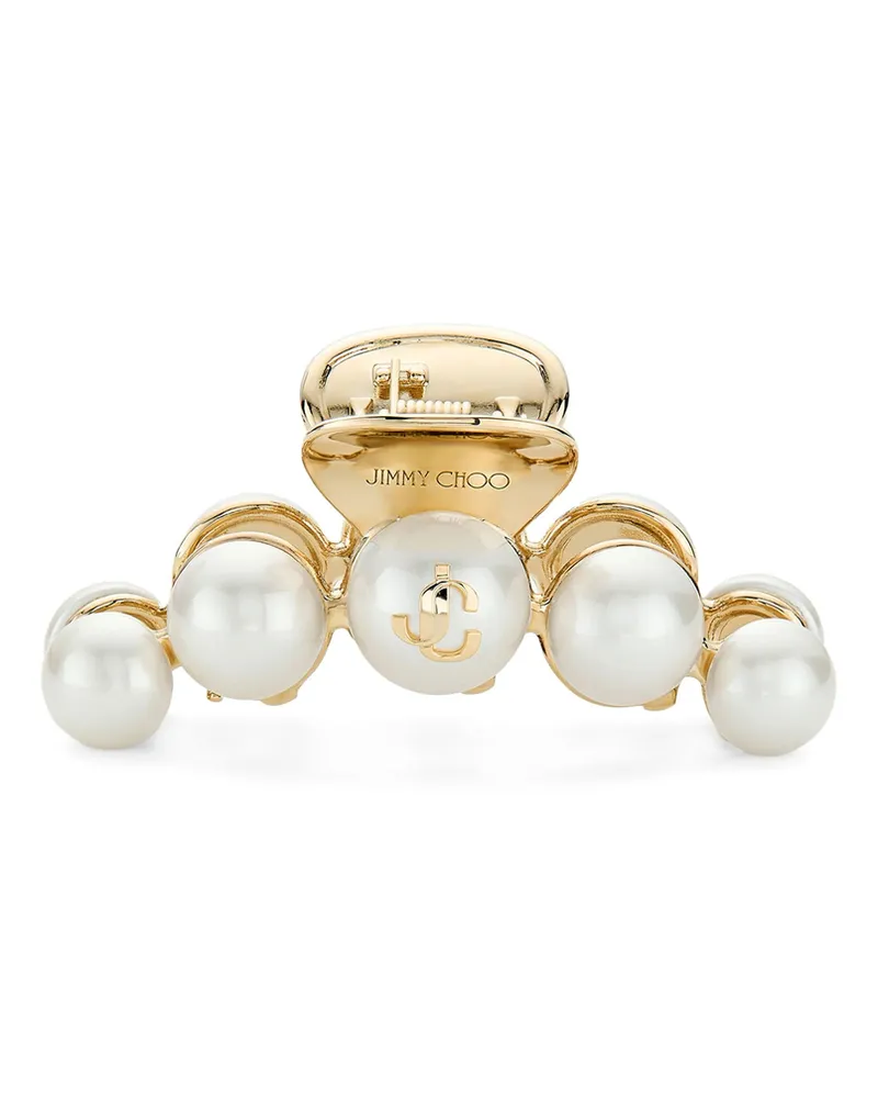 Jimmy Choo Pearl-embellished Claw Clip Gold