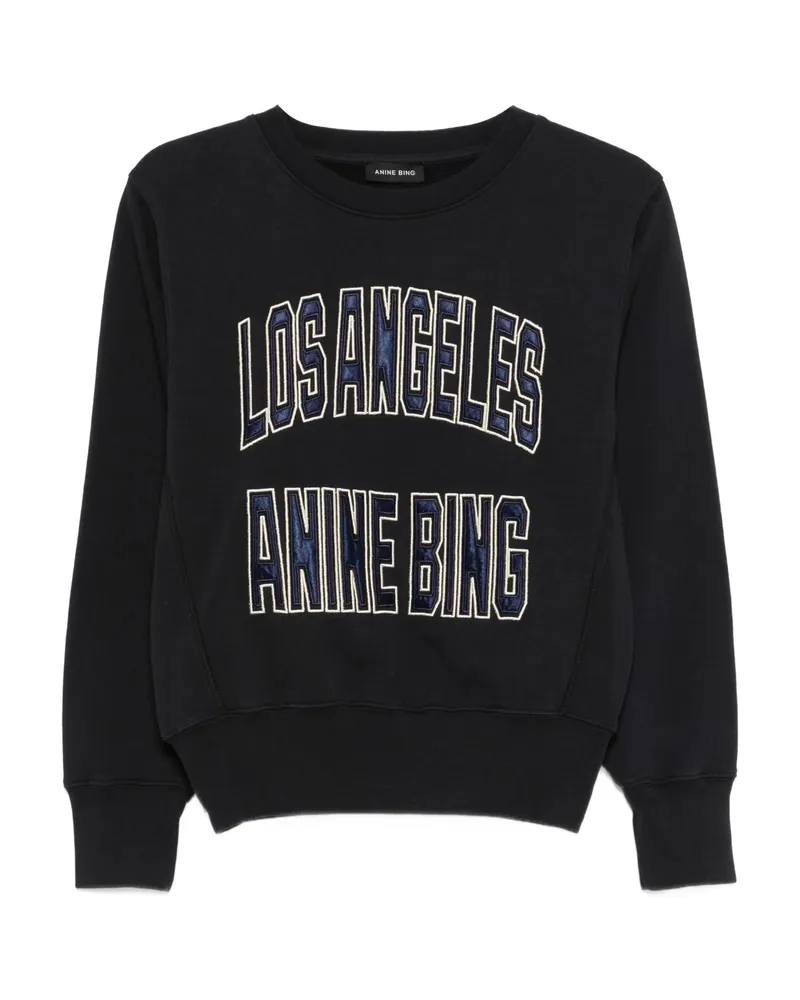 Anine Bing Logo-detail Sweatshirt Blue