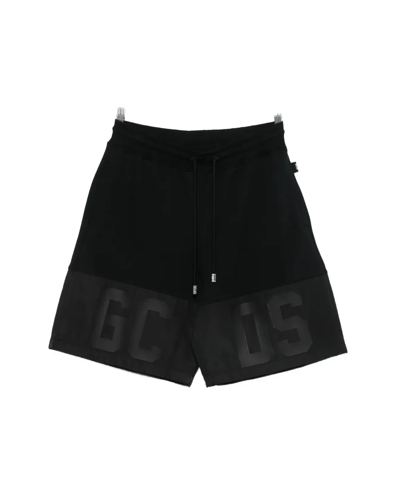 GCDS Logo-detail Shorts Black
