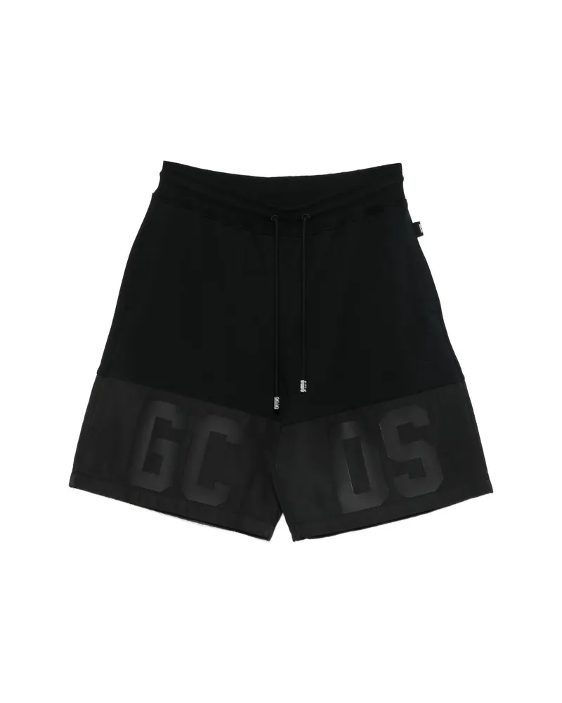 GCDS Logo-detail Shorts Black