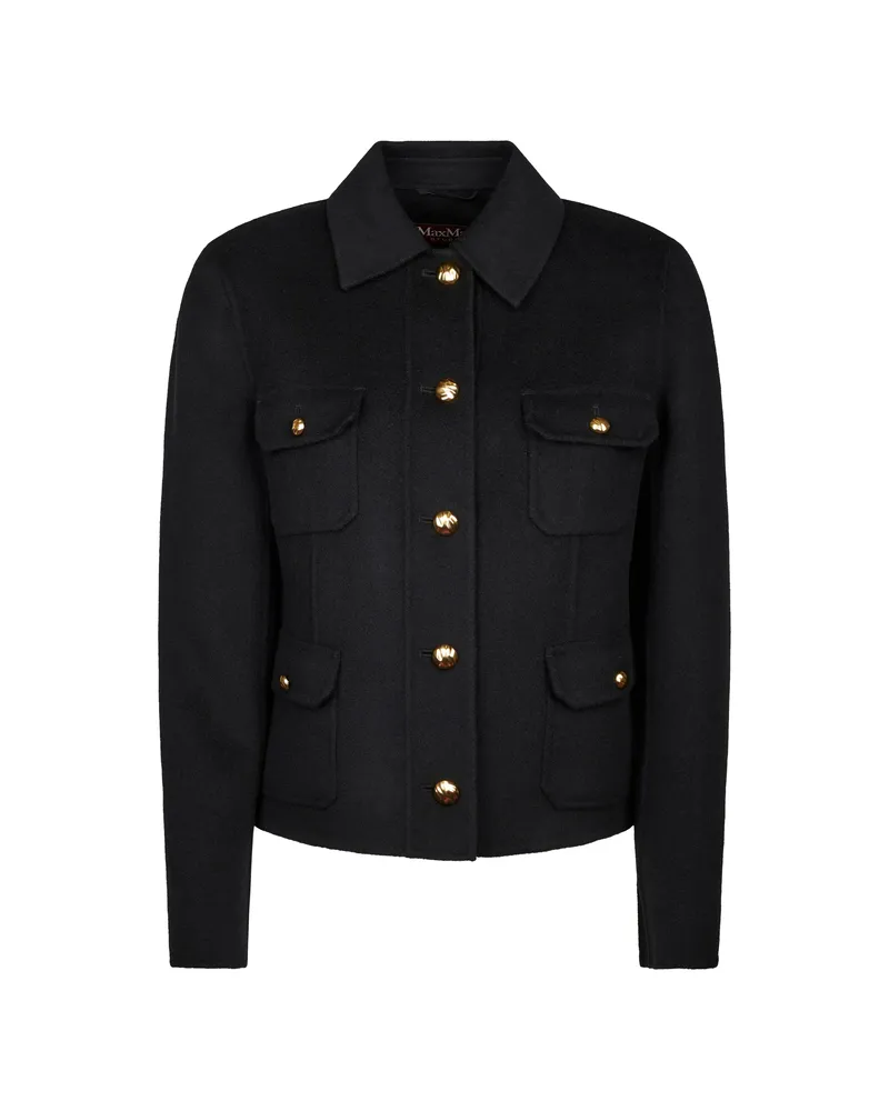 Max Mara Button-up Pocket-detail Jacket Black
