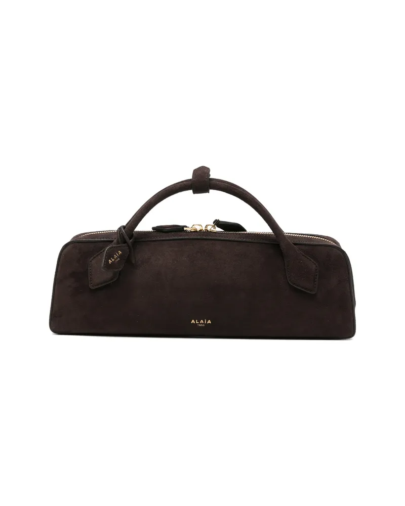 Alaïa Le Teckel Suede Top-handle Tote Bag Brown
