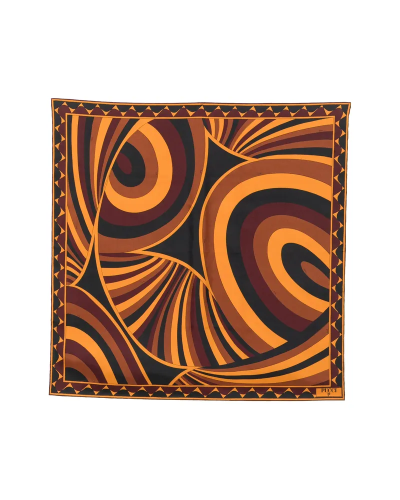 Emilio Pucci Geometric-print Scarf Orange