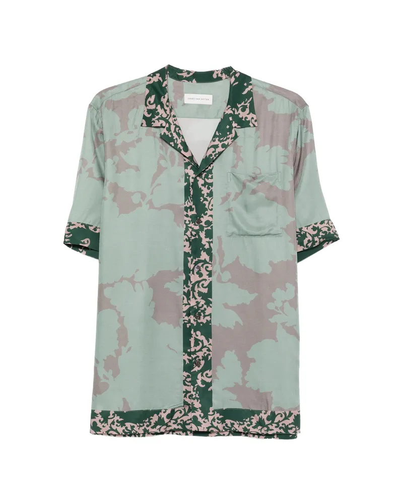Dries van Noten Carltone Floral Shirt Green