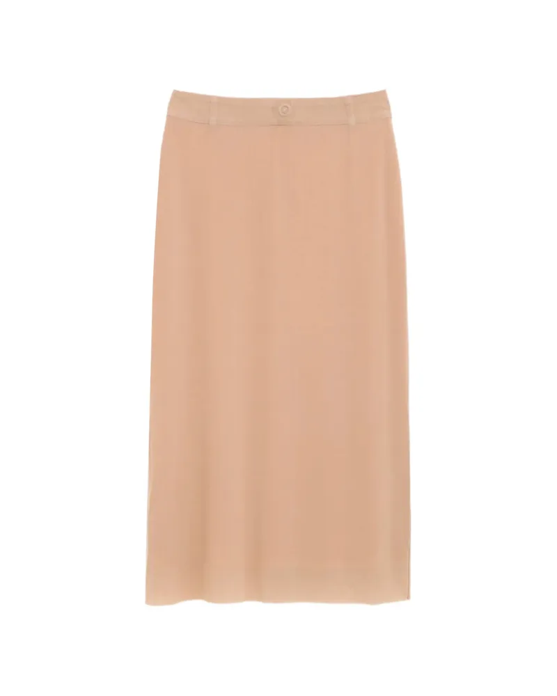Maison Margiela Four-Stitch Midi Skirt Neutrals
