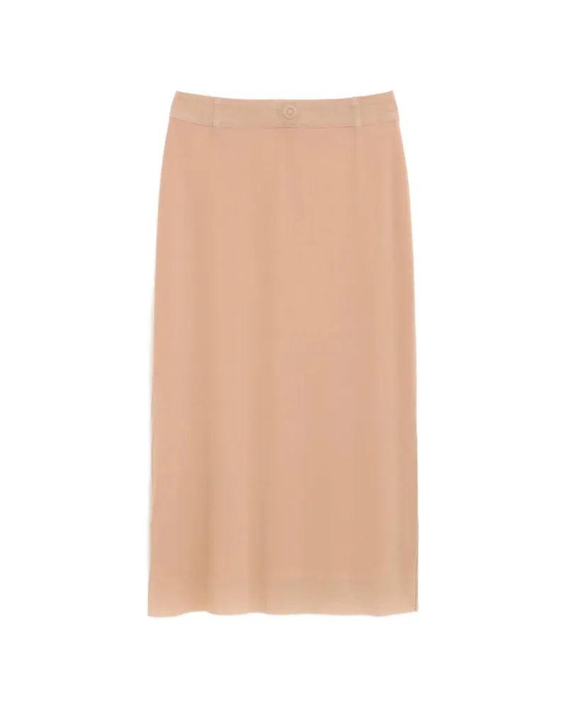 Maison Margiela Four-Stitch Midi Skirt Neutrals