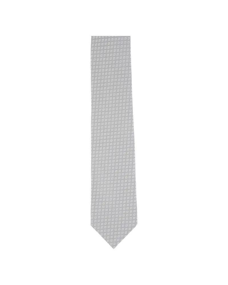 BARBA Patterned Tie Grey
