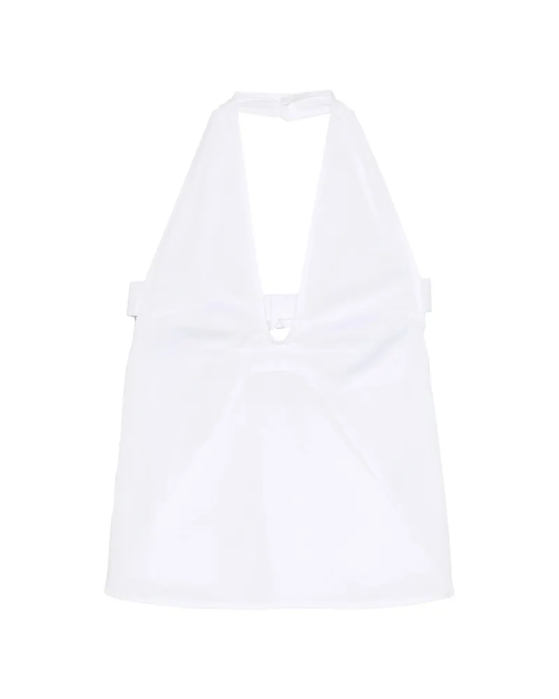 GIMAGUAS Elise V-neck Open-back Top White