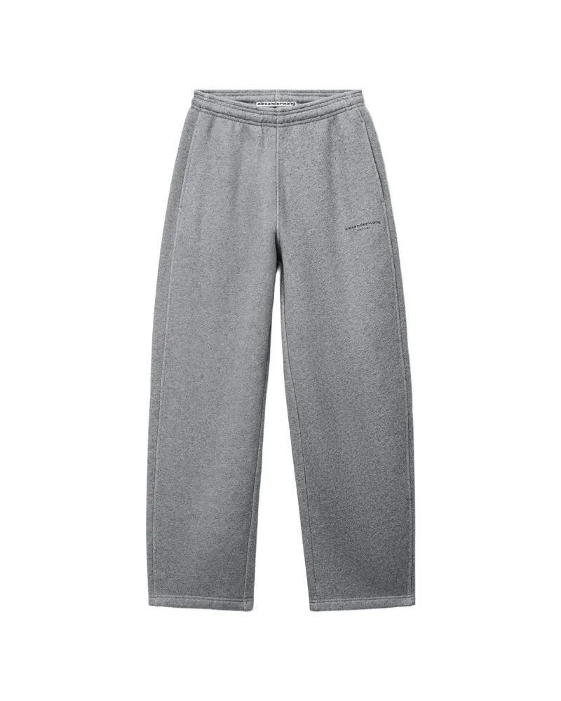 Alexander Wang Crystal Hotfix Mid-rise Relaxed Sweatpant Grey