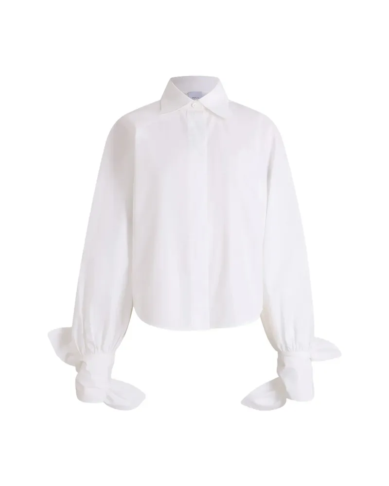 Patou Bow-sleeve Blouse White