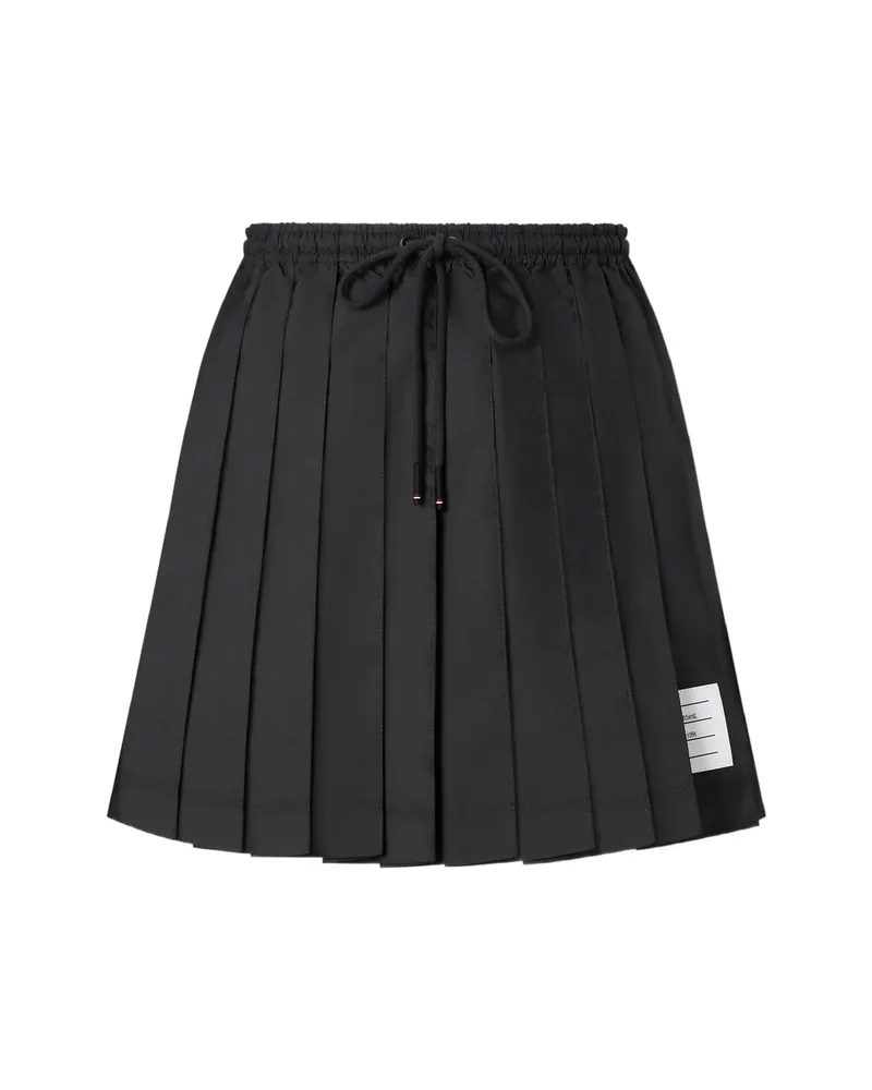 Thom Browne Ripstop Pleated Mini Skirt Black