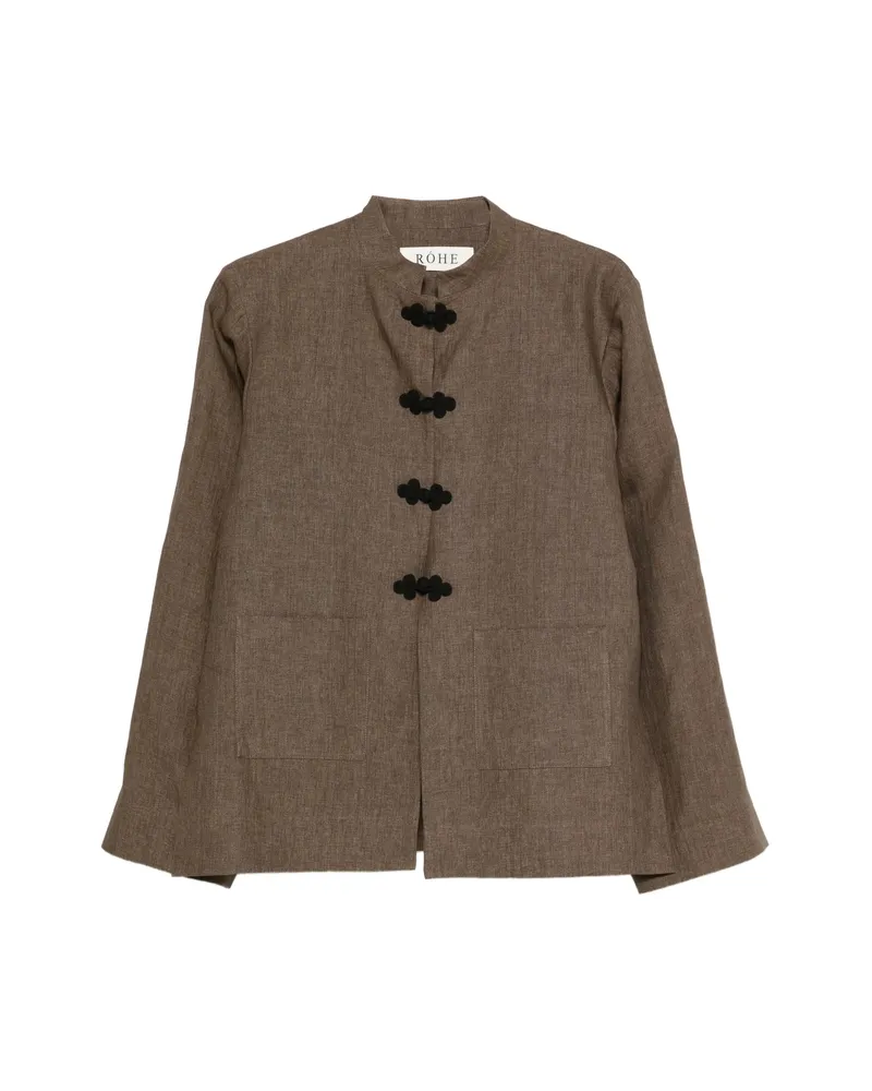 Róhe Appliqué Pocket Jacket Brown