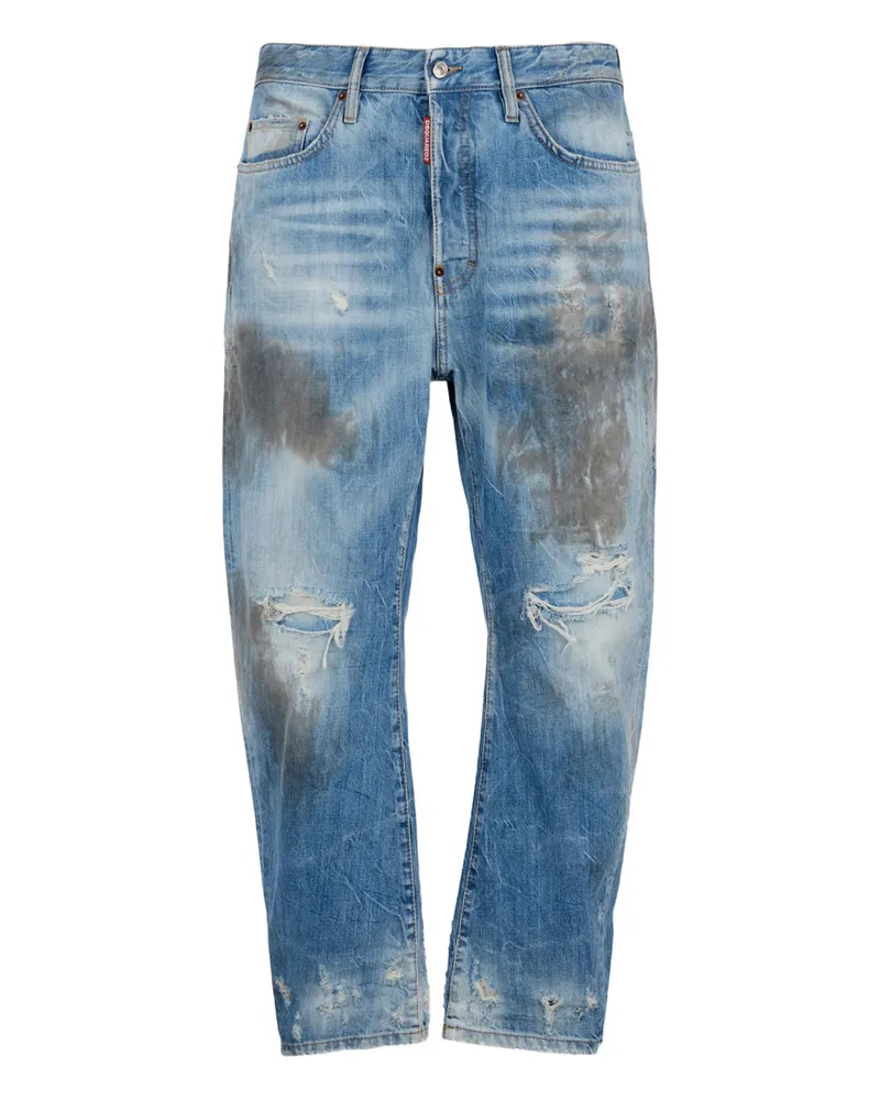 Dsquared2 Light Dirty Ripped Trousers Blue