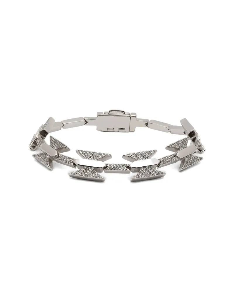 DARKAI Razor Crystal-embellished Wire Bracelet Silver