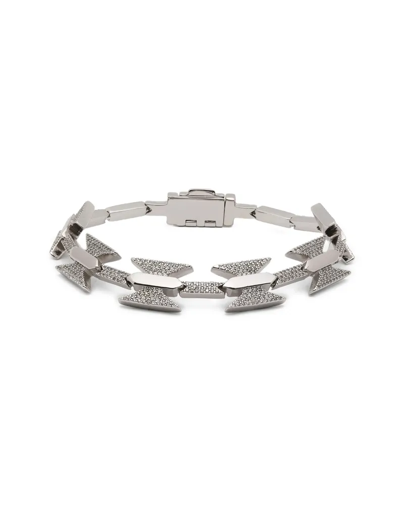 DARKAI Razor Crystal-embellished Wire Bracelet Silver